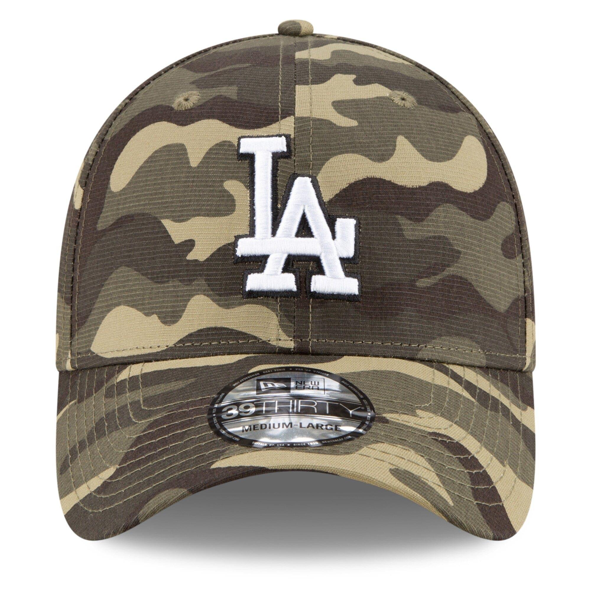 Los Angeles Dodgers New Era MLB 2021 Armed Forces 39THIRTY Flex Fit Curve Hat - Camo
