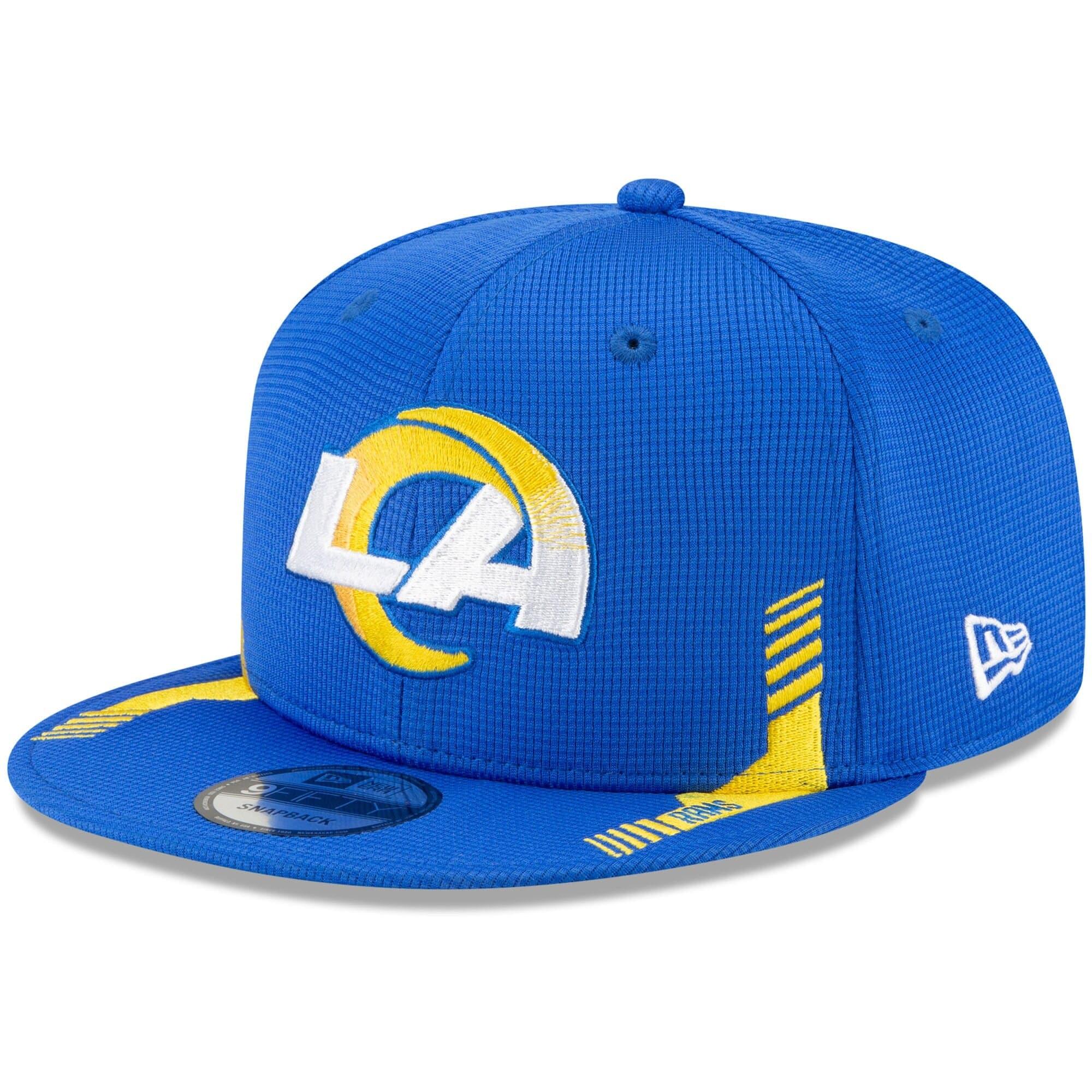 Los Angeles Rams New Era NFL 2021 Sideline Home 9FIFTY Snapback Hat - Blue