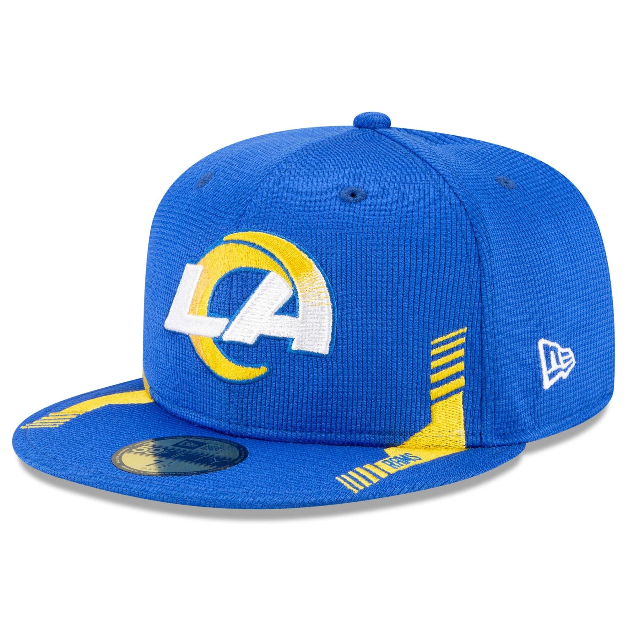 Los Angeles Rams New Era NFL 2021 Sideline Home 59FIFTY Fitted Hat - Blue