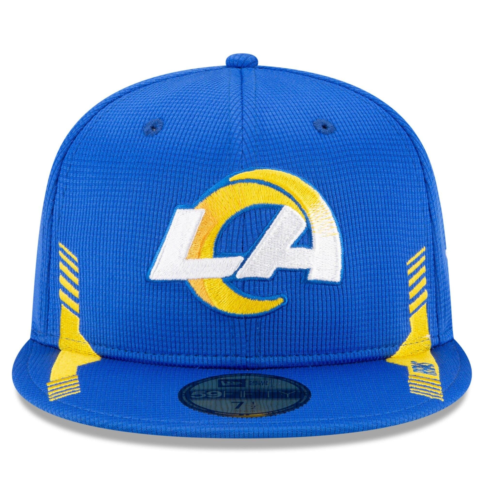 Los Angeles Rams New Era NFL 2021 Sideline Home 59FIFTY Fitted Hat - Blue