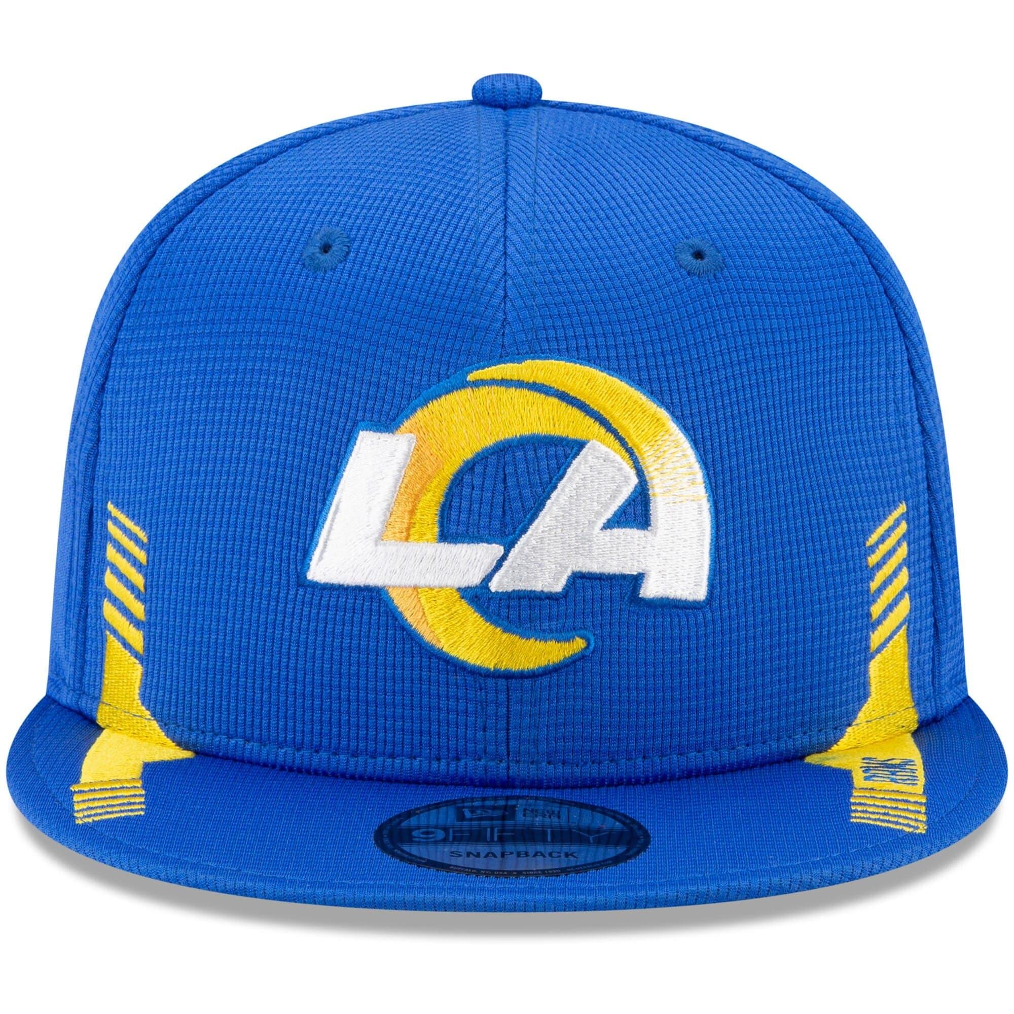 Los Angeles Rams New Era NFL 2021 Sideline Home 9FIFTY Snapback Hat - Blue
