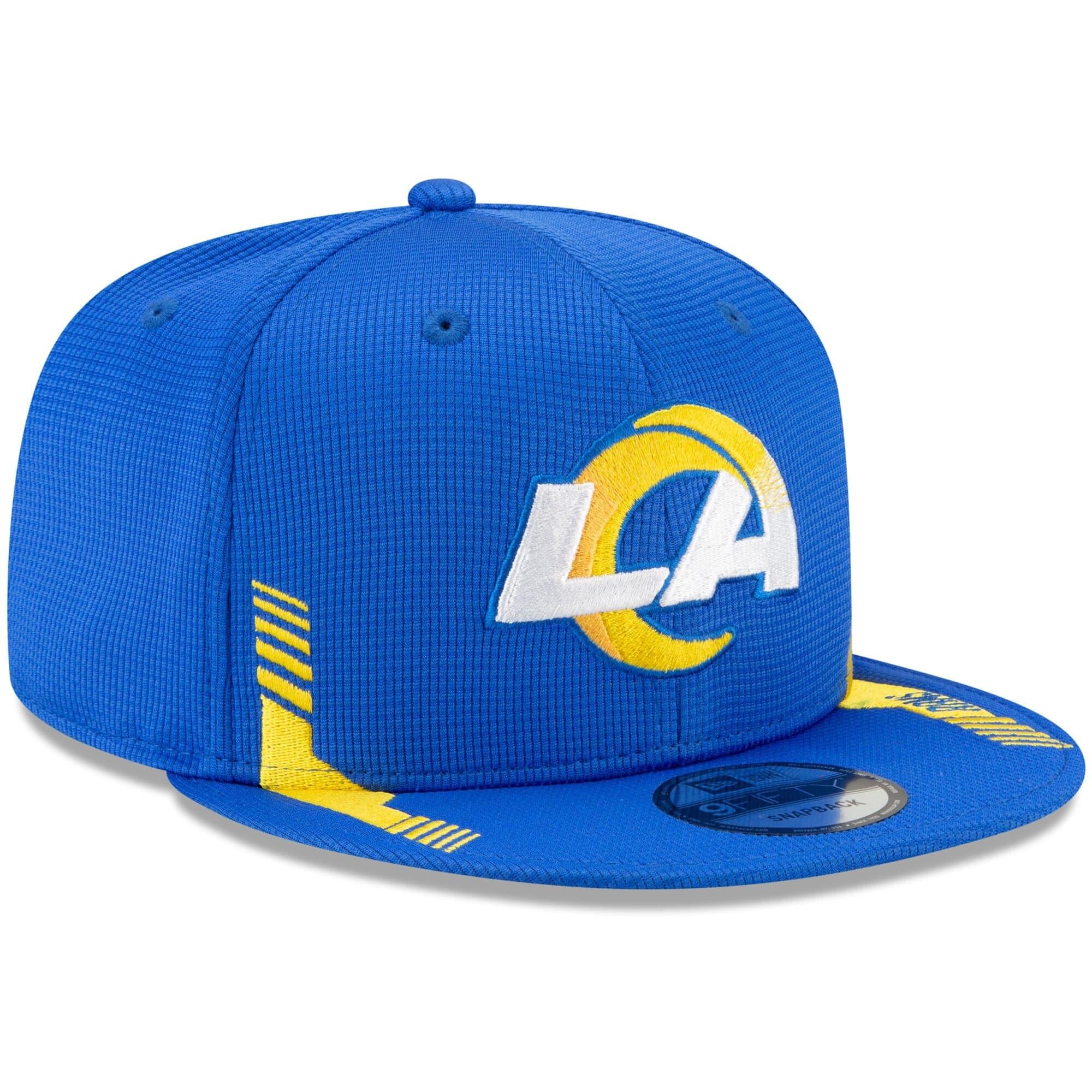 Los Angeles Rams New Era NFL 2021 Sideline Home 9FIFTY Snapback Hat - Blue