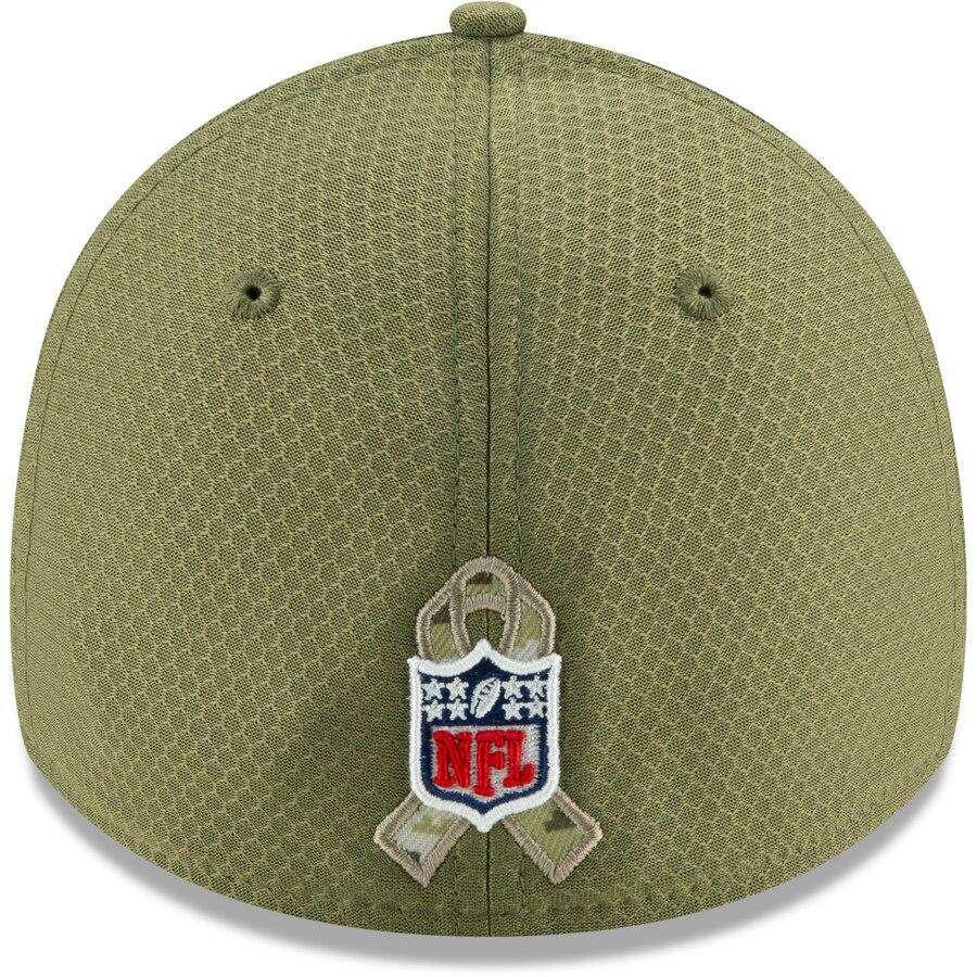 Los Angeles Rams New Era NFL 2019 Salute To Service 39THIRTY Stretch-Fit Curve Hat - Army