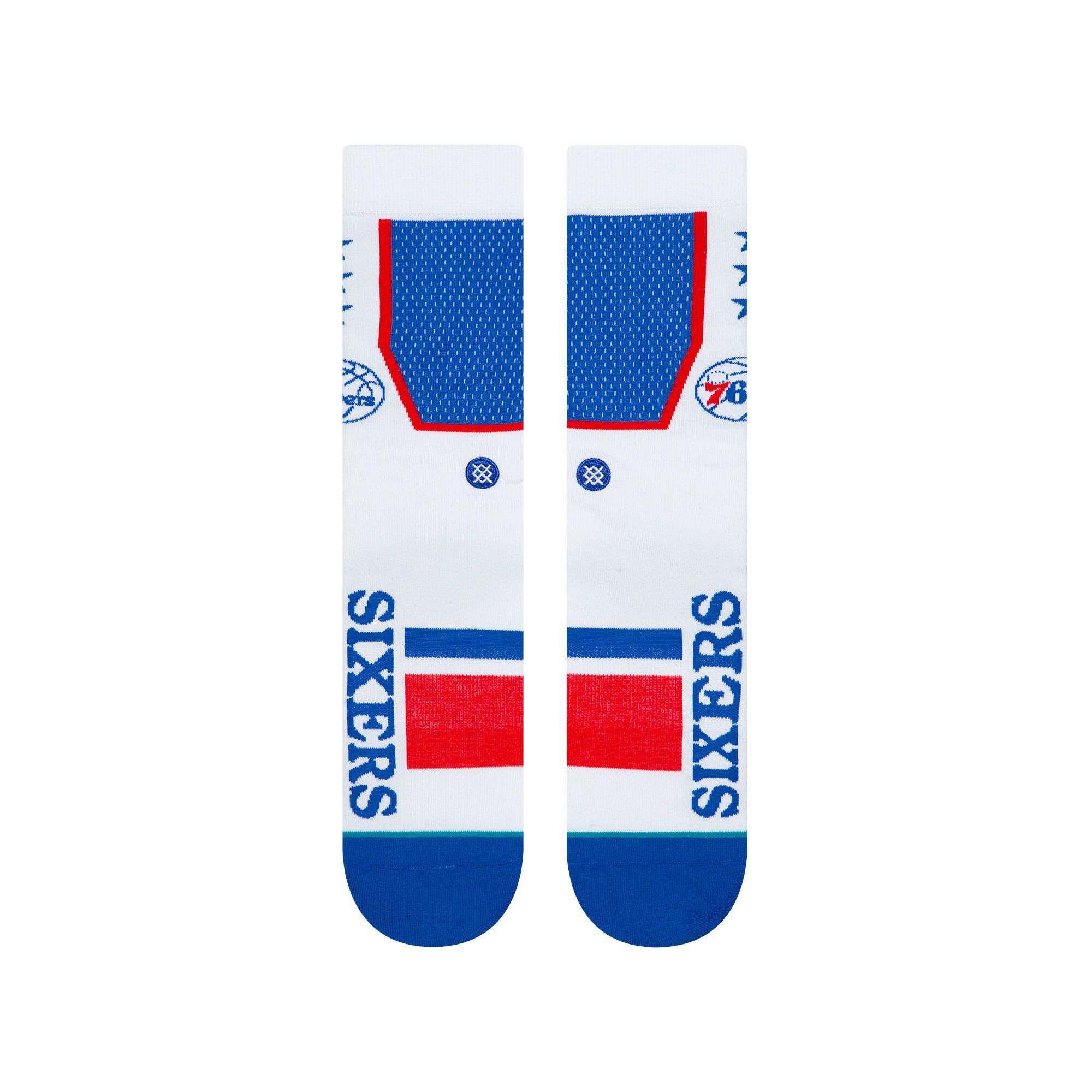 Philadelphia 76ers Stance NBA Shortcut Crew Socks - Blue/White