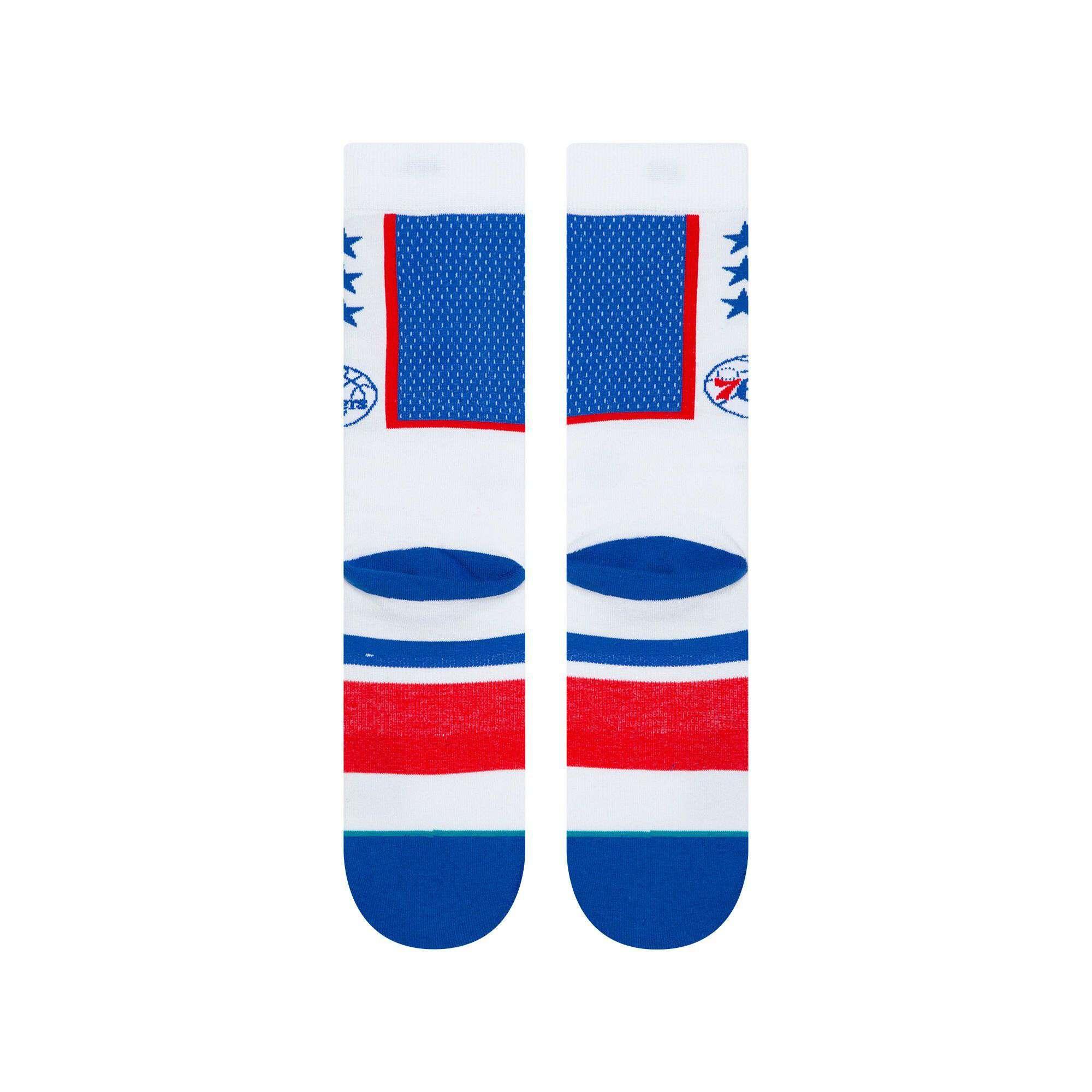 Philadelphia 76ers Stance NBA Shortcut Crew Socks - Blue/White