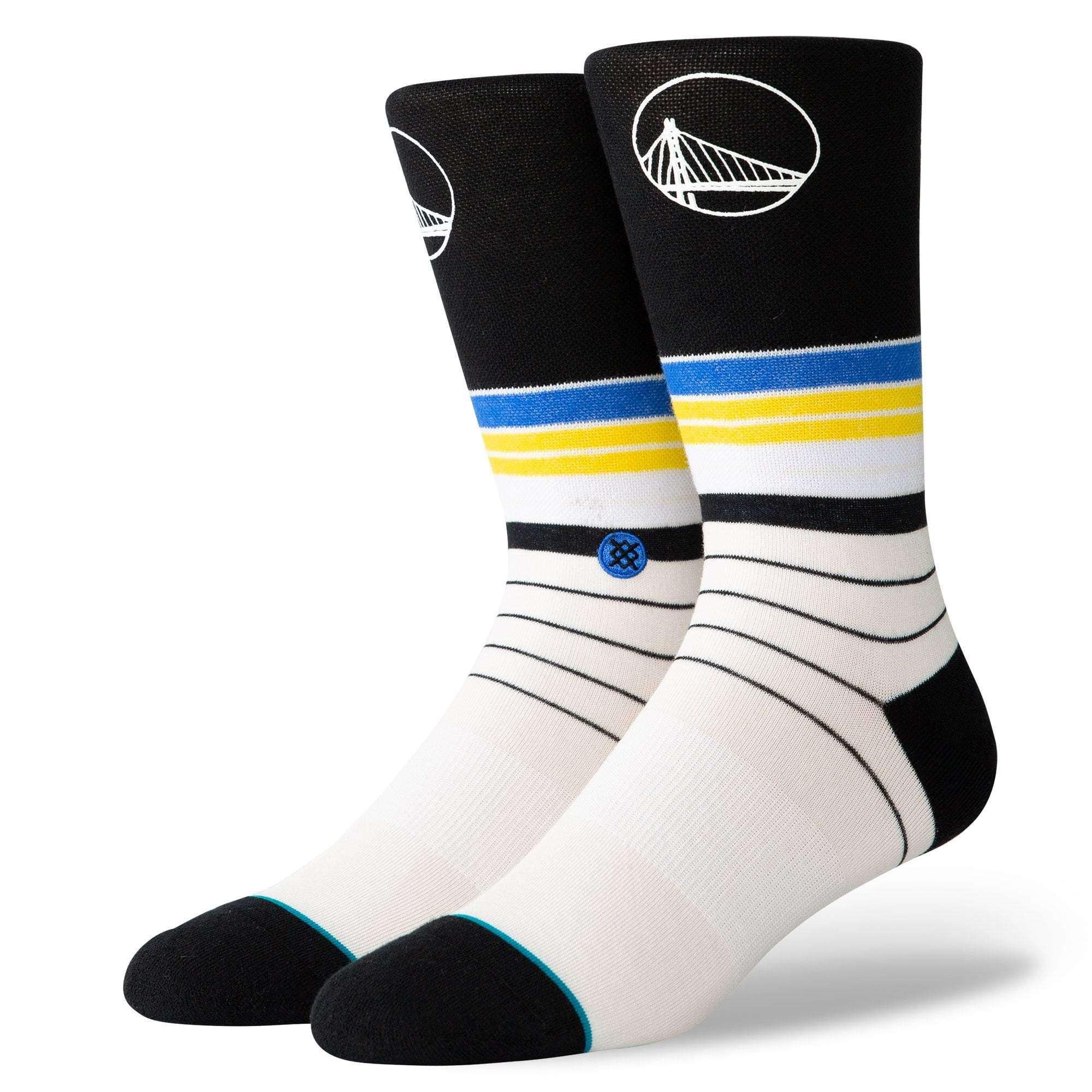 Golden State Warriors Stance NBA Baseline Crew Socks - Black