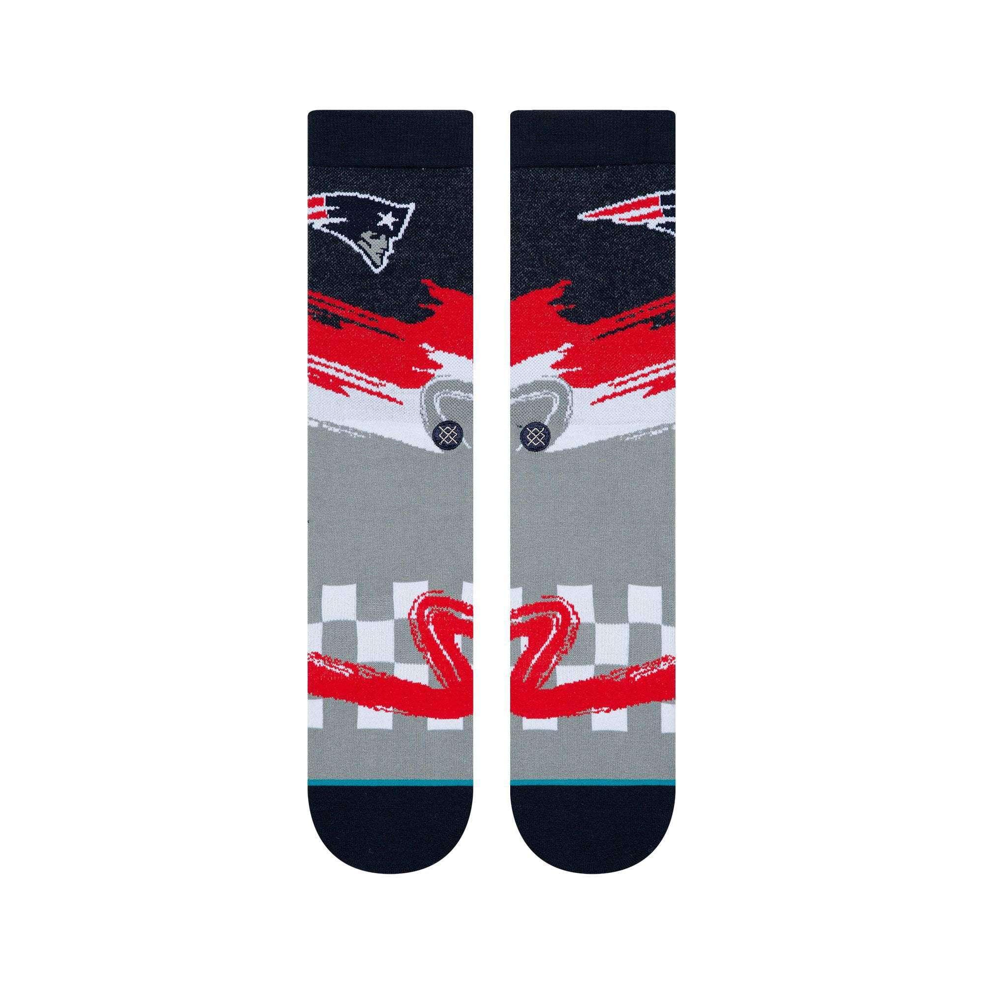 New England Patriots Stance NFL Wave Crew Socks - Navy