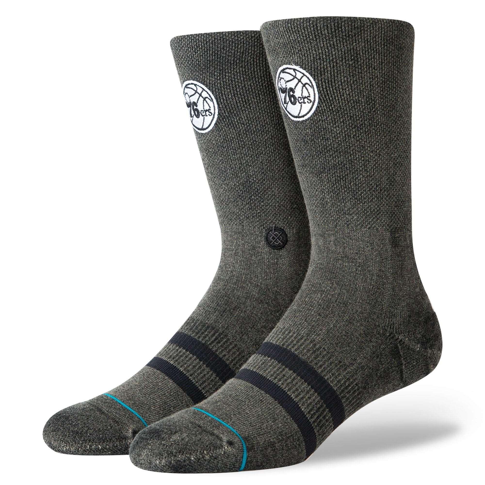 Philadelphia 76ers Stance NBA Blacktop Crew Socks - Black