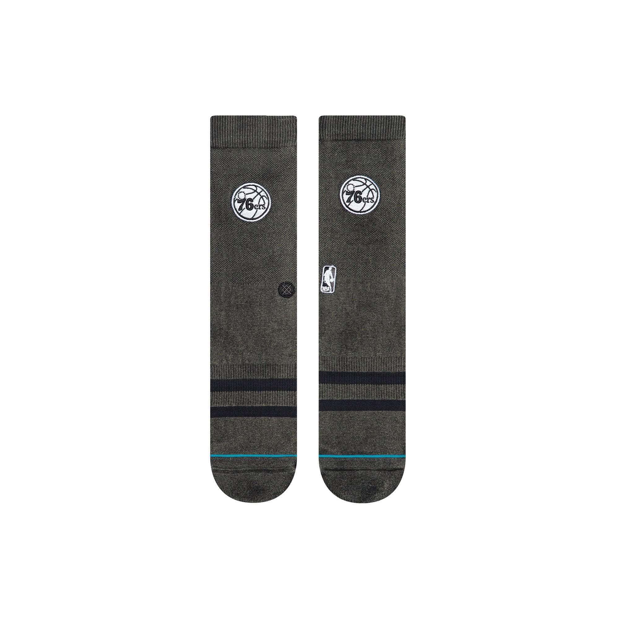 Philadelphia 76ers Stance NBA Blacktop Crew Socks - Black