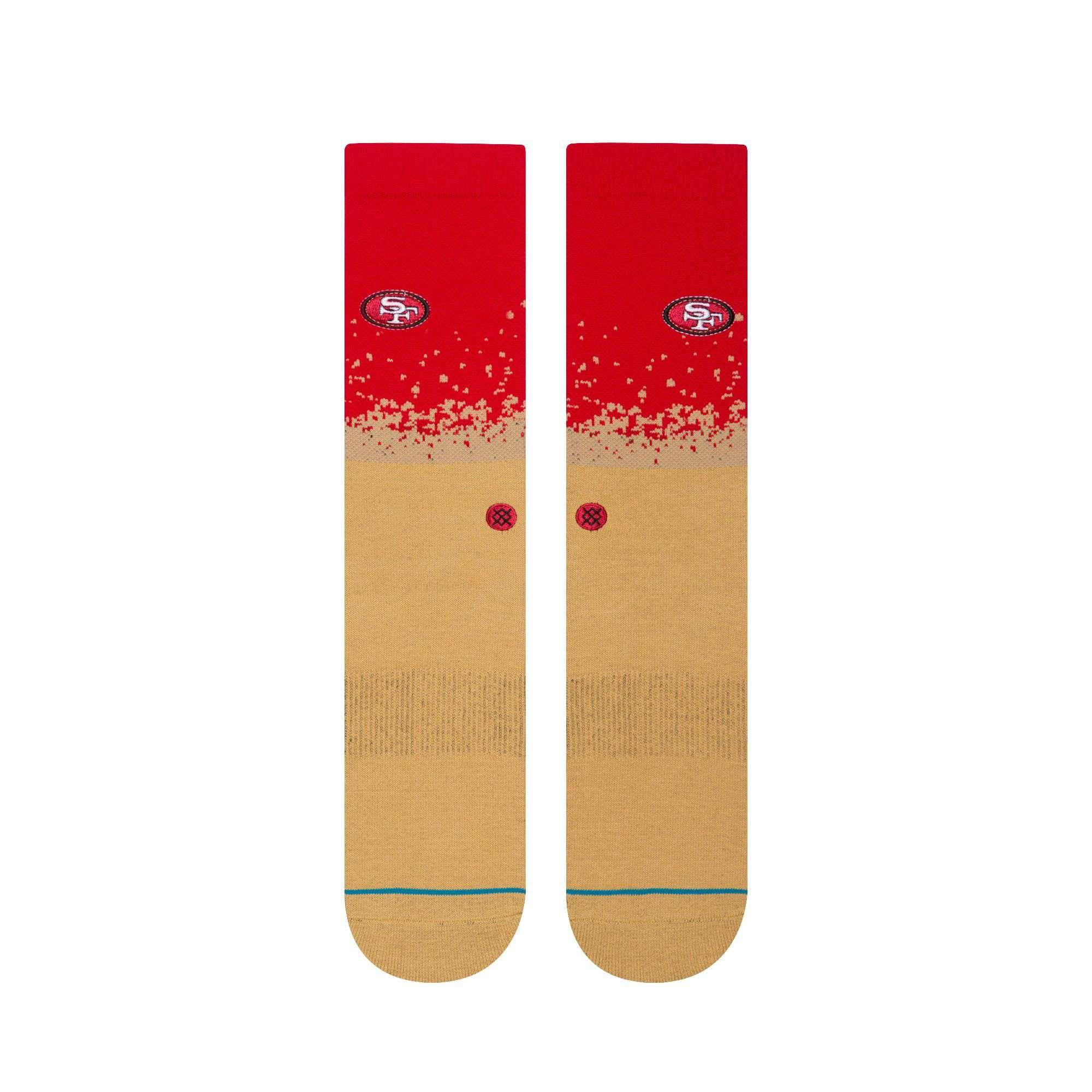San Francisco 49ers Stance NFL Fade Crew Socks - Red