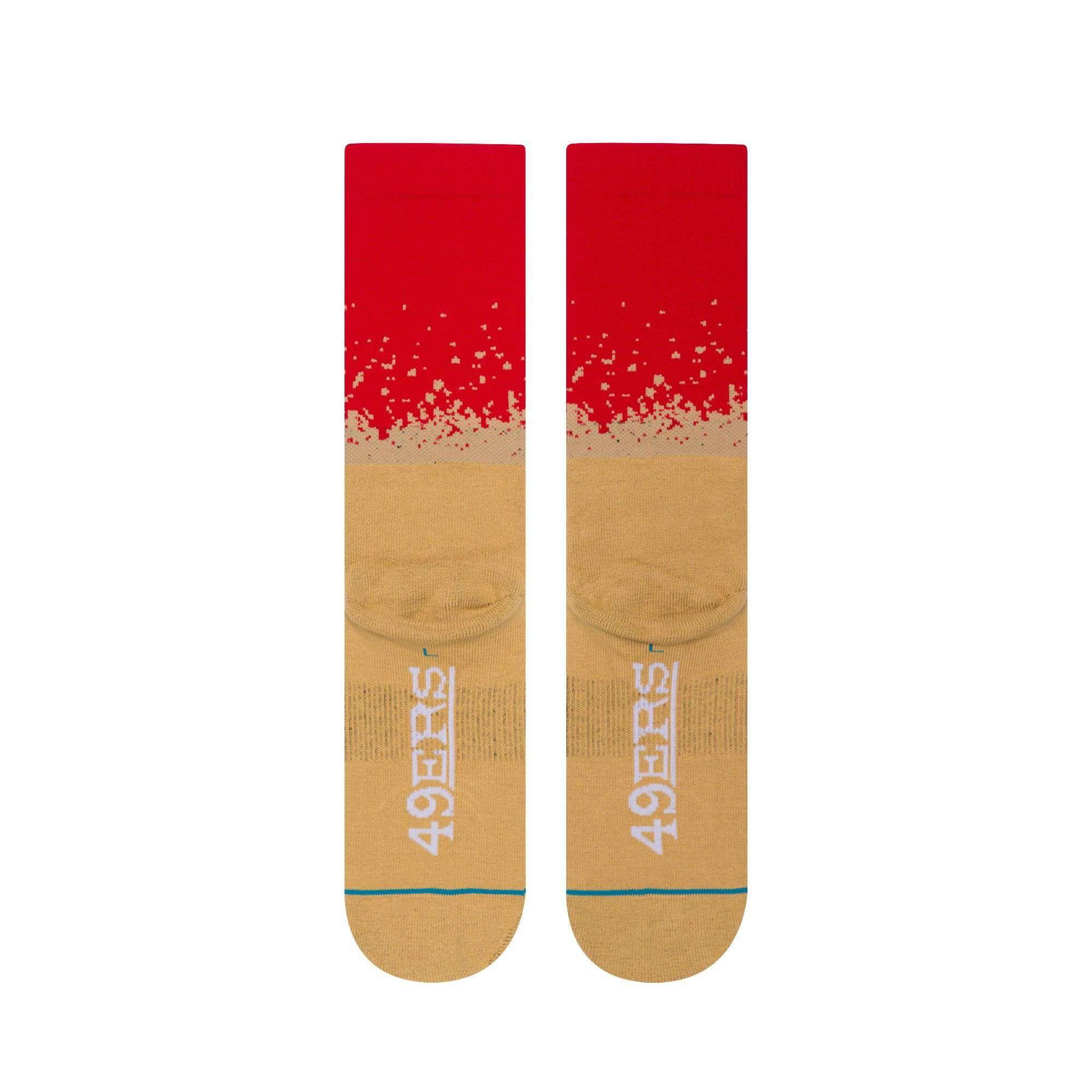 San Francisco 49ers Stance NFL Fade Crew Socks - Red