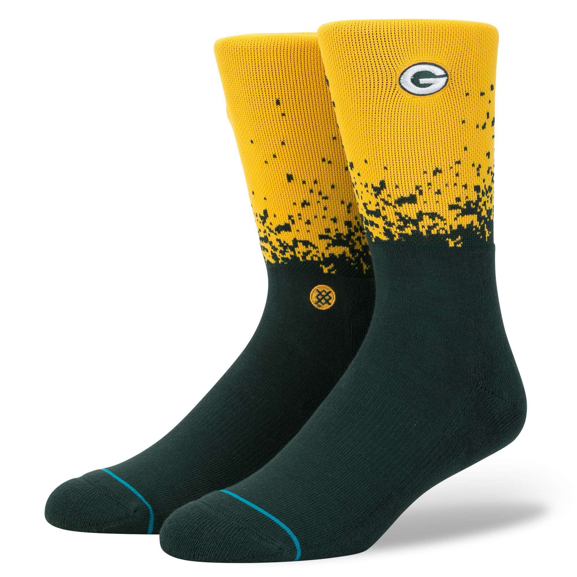 Green Bay Packers Stance NFL Fade Crew Socks - Green