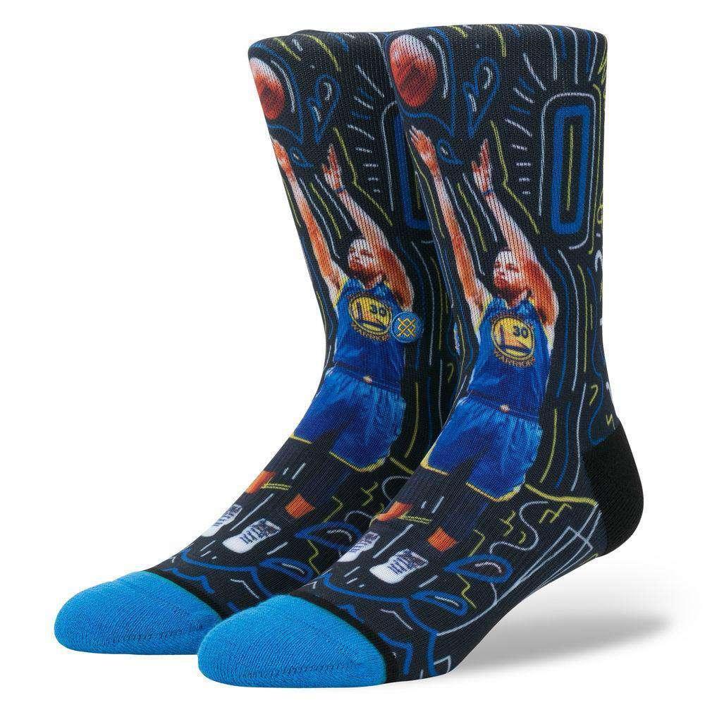 Steph Curry Golden State Warriors Stance NBA Sketchbook Crew Socks - Black