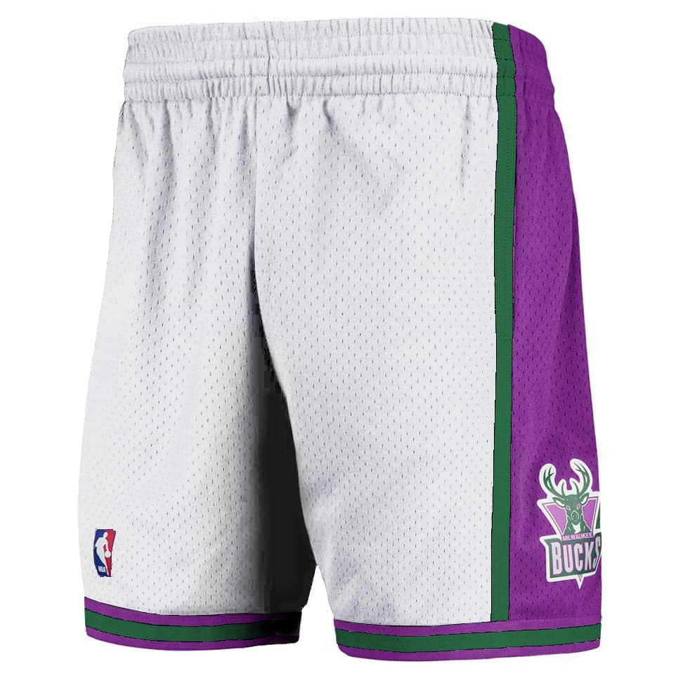 Milwaukee Bucks Mitchell & Ness NBA 96-97 Home Swingman Shorts - White