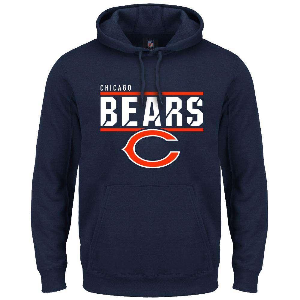 Chicago Bears Majestic NFL Flex Team Hoodie Jumper - Navy
