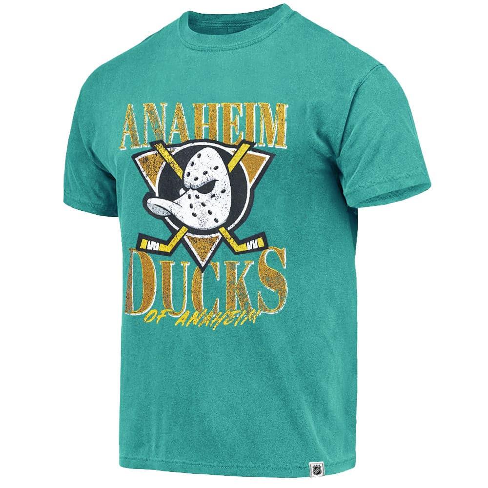 Anaheim Mighty Ducks Majestic NHL Graphic Vintage T-Shirt - Faded Teal
