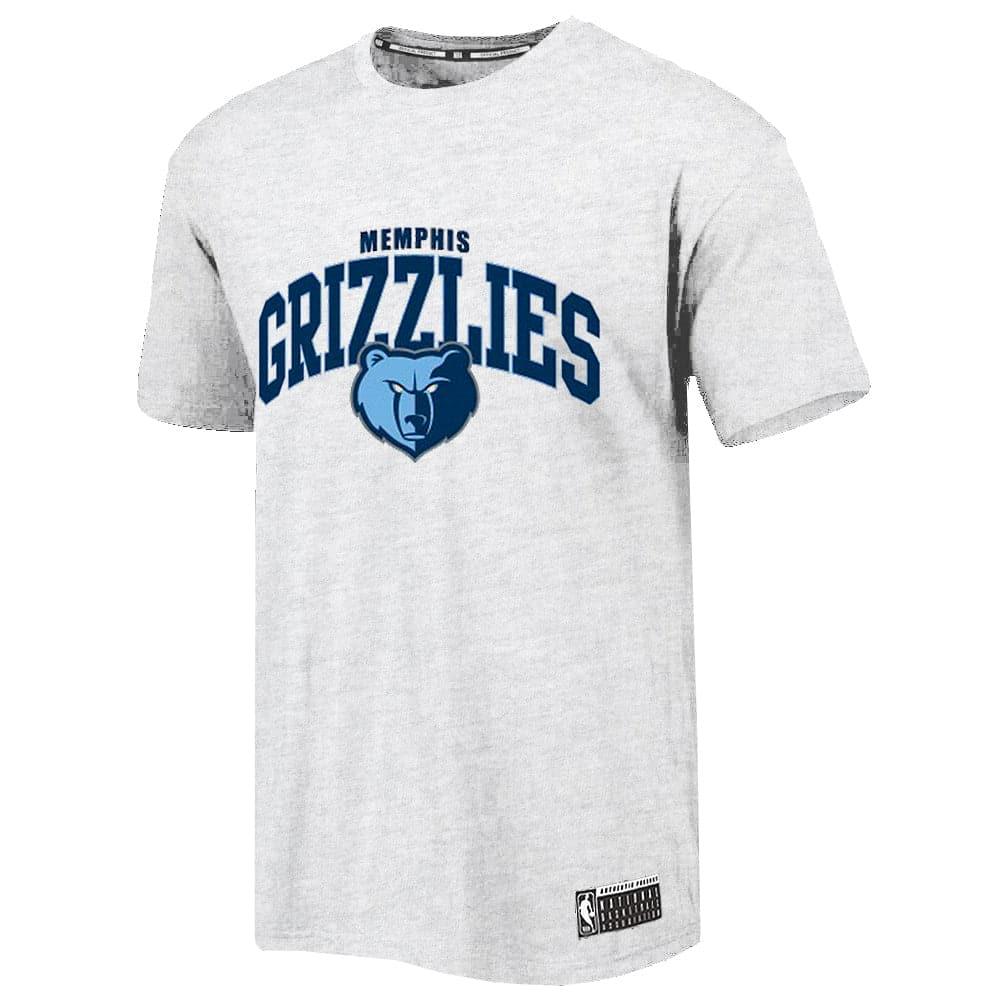 Memphis Grizzlies NBA Essentials Team Arch T-Shirt - White Marle