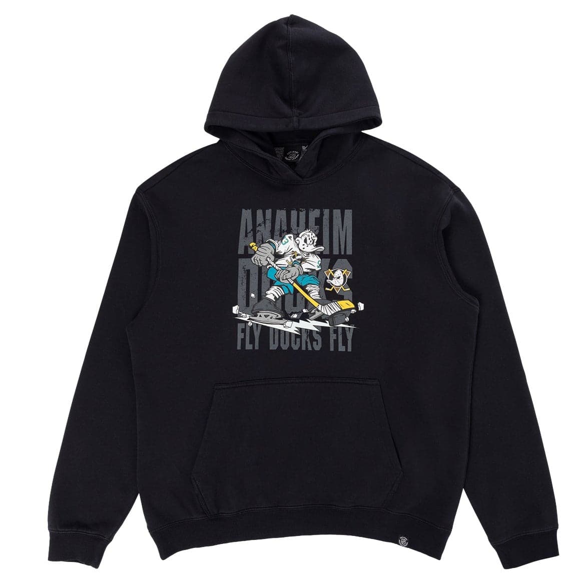 Anaheim Mighty Ducks NHL Graph Vintage Hoodie Jumper - Faded Black