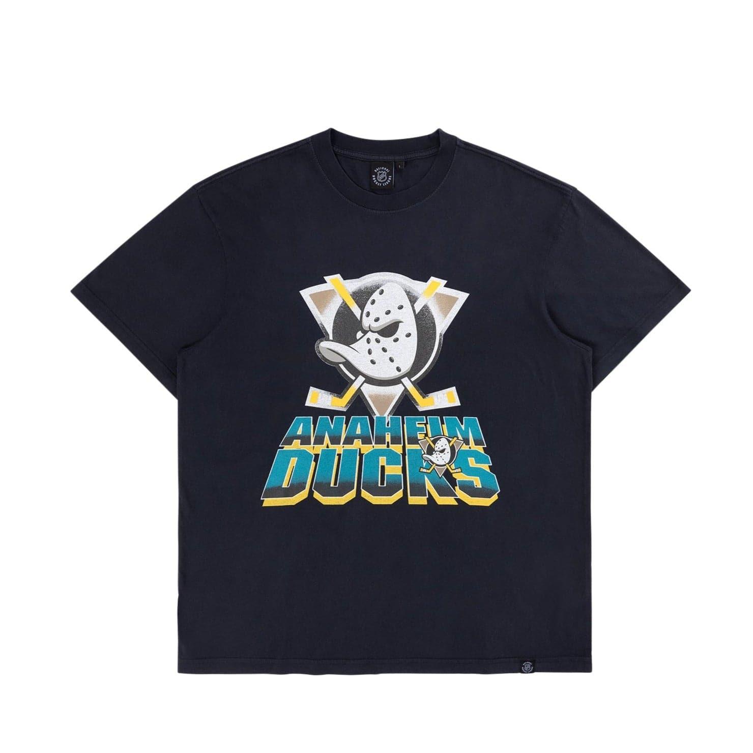 Anaheim Mighty Ducks NHL Shadow Graphic Vintage T-Shirt - Faded Black