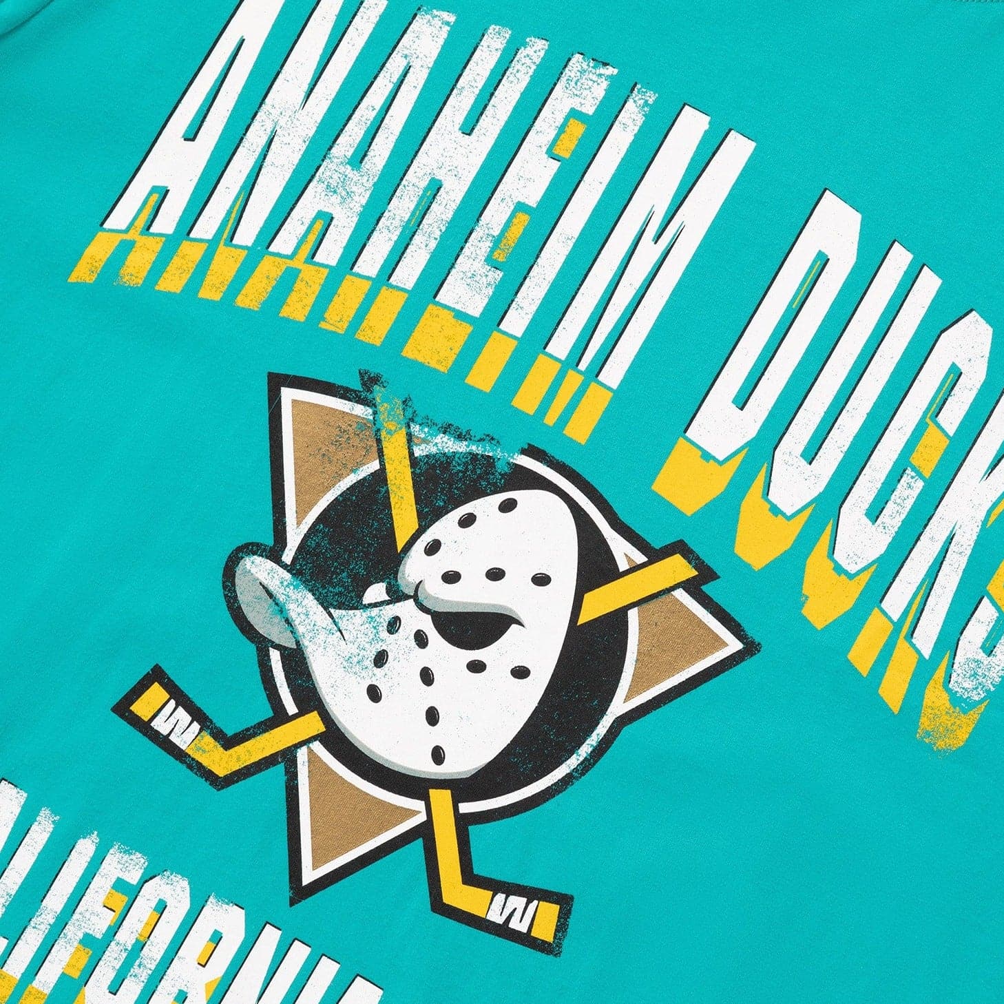 Anaheim Mighty Ducks NHL State Arch Vintage T-Shirt - Faded Teal