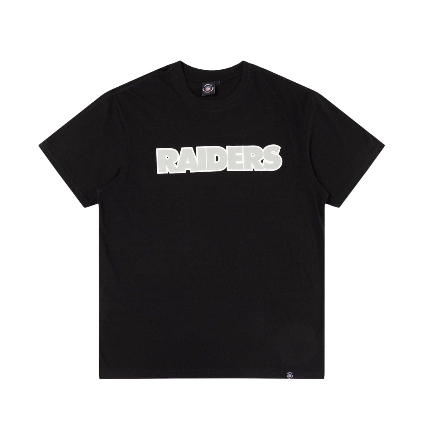 Las Vegas Raiders NFL Outline Wordmark Vintage T-Shirt- Faded Black