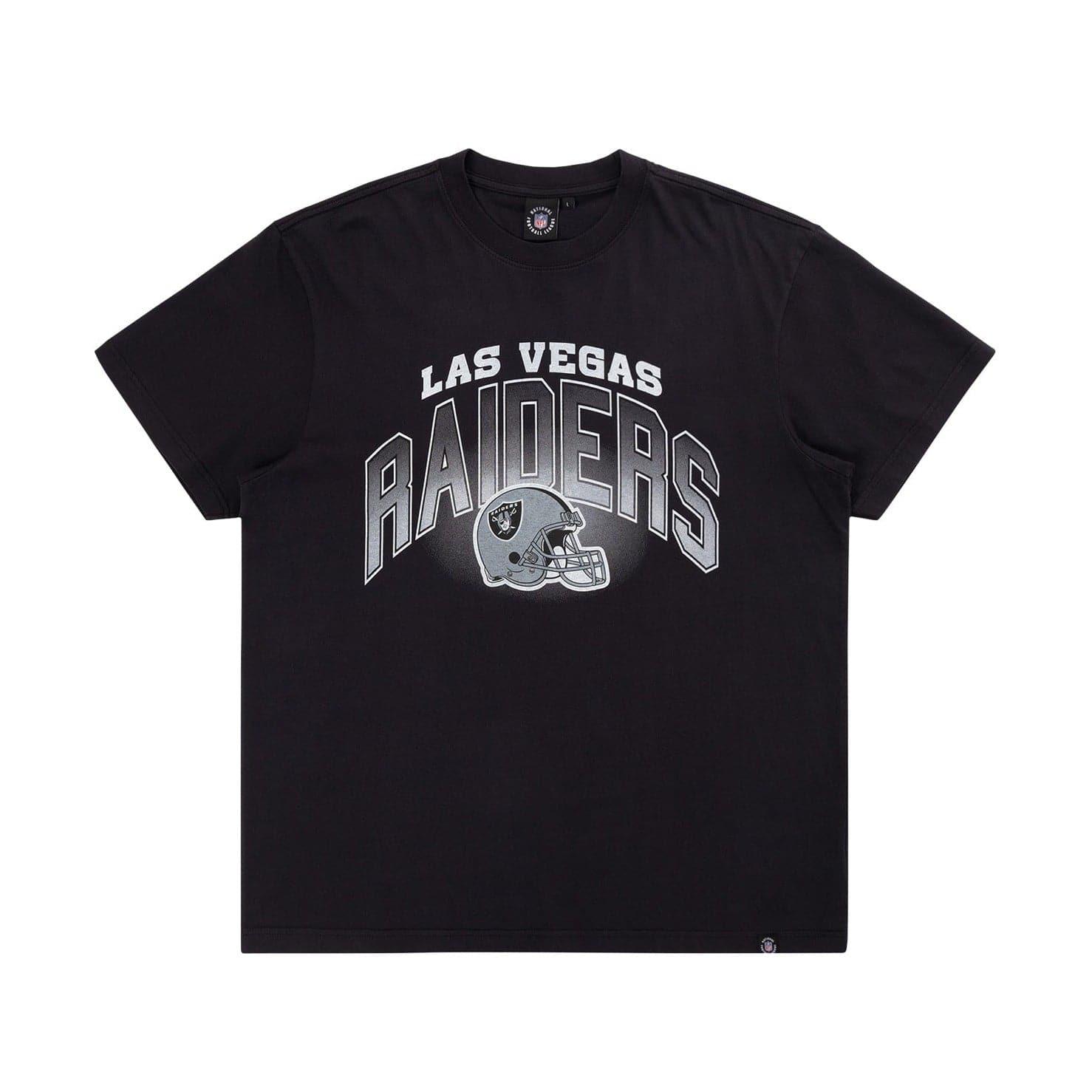 Las Vegas Raiders Majestic NFL Sport Arch Vintage T-Shirt - Faded Black