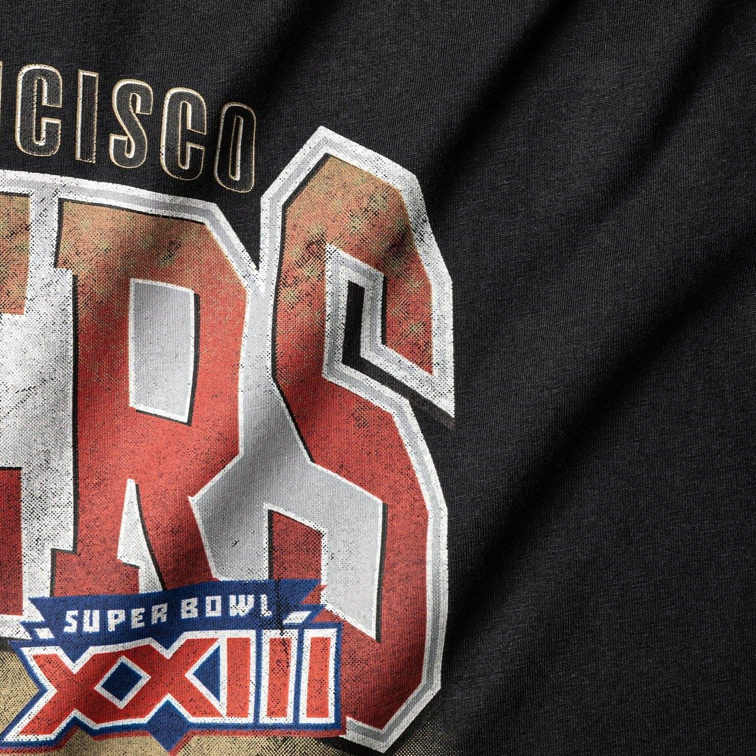 San Francisco 49ers NFL 88-89 Back To Back Champs Vintage T-Shirt - Faded Black