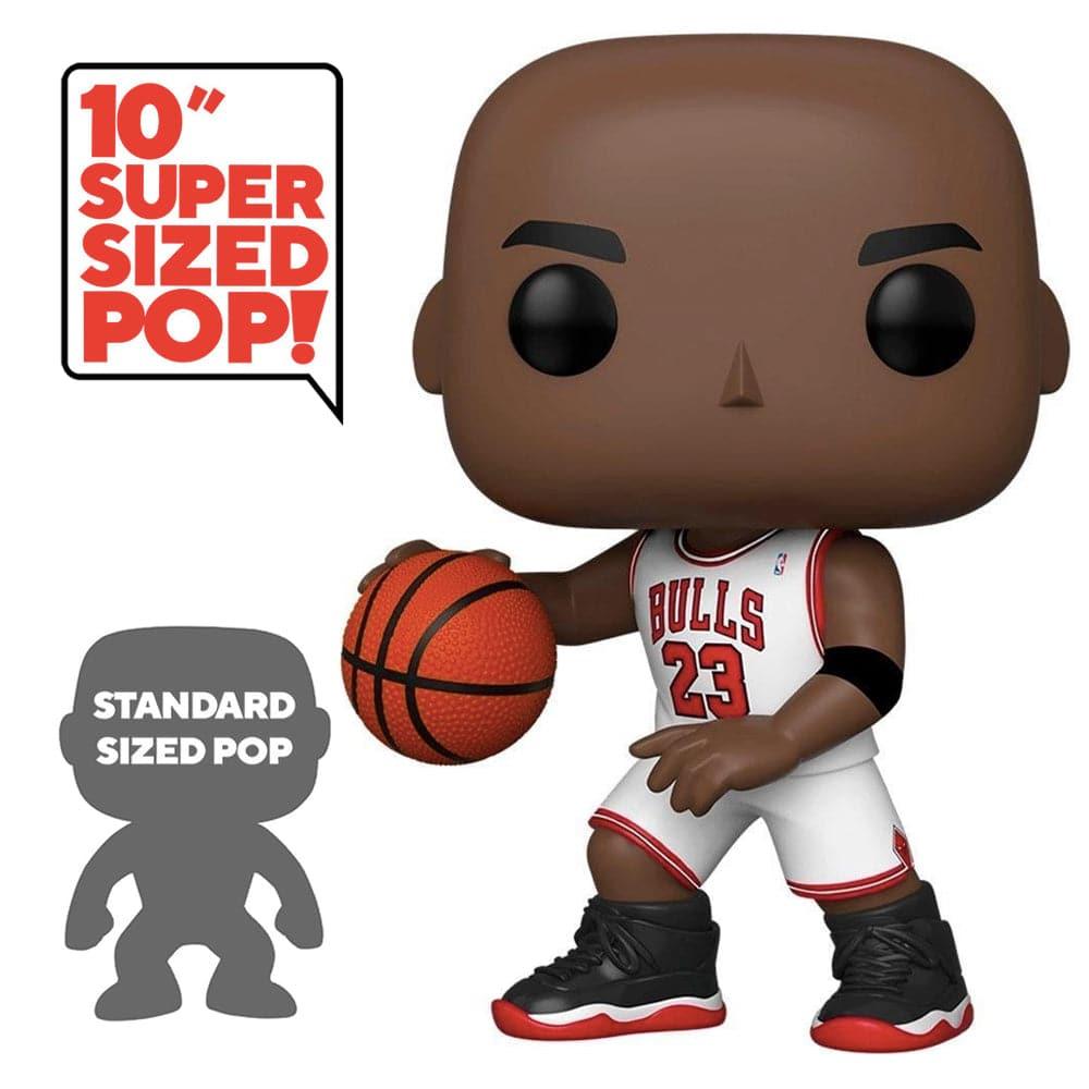 Michael Jordan Chicago Bulls Funko Pop Jumbo 10" 76 Figure - White