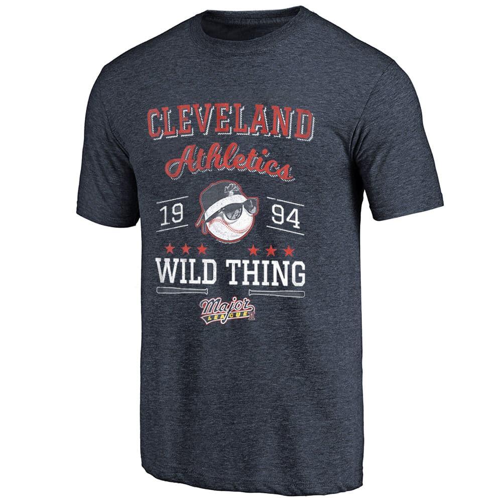 Major League Movie 1994 Wild Thing Heathered Soft T-Shirt - Navy