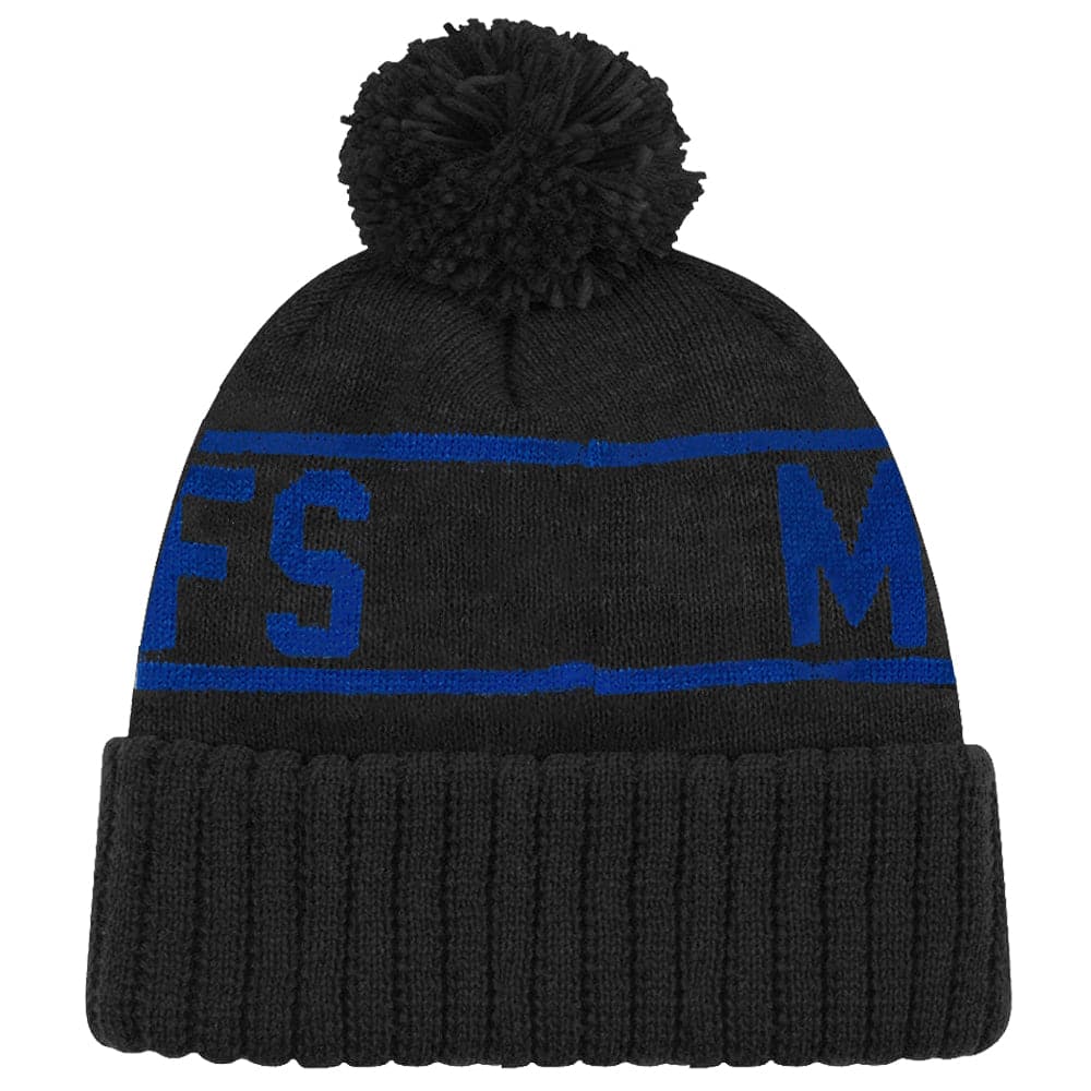 Toronto Maple Leafs NHL Team Stripe Pom Knit Beanie - Black