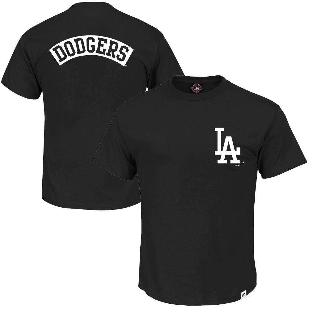Los Angeles Dodgers Majestic MLB Finter T-Shirt - Black