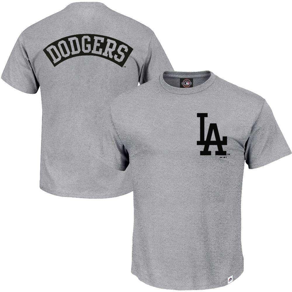 Los Angeles Dodgers Majestic MLB Finter T-Shirt - Grey
