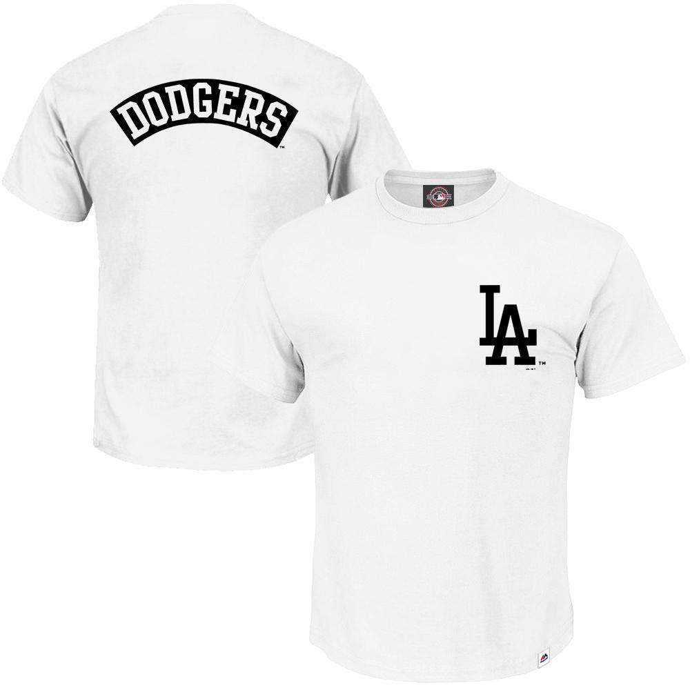Los Angeles Dodgers Majestic MLB Finter T-Shirt - White