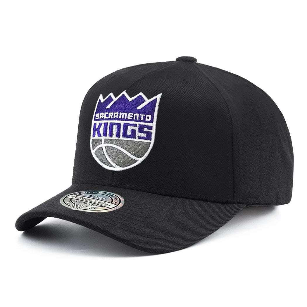 Sacramento Kings Mitchell & Ness NBA Logo 110 Snapback Hat - Black