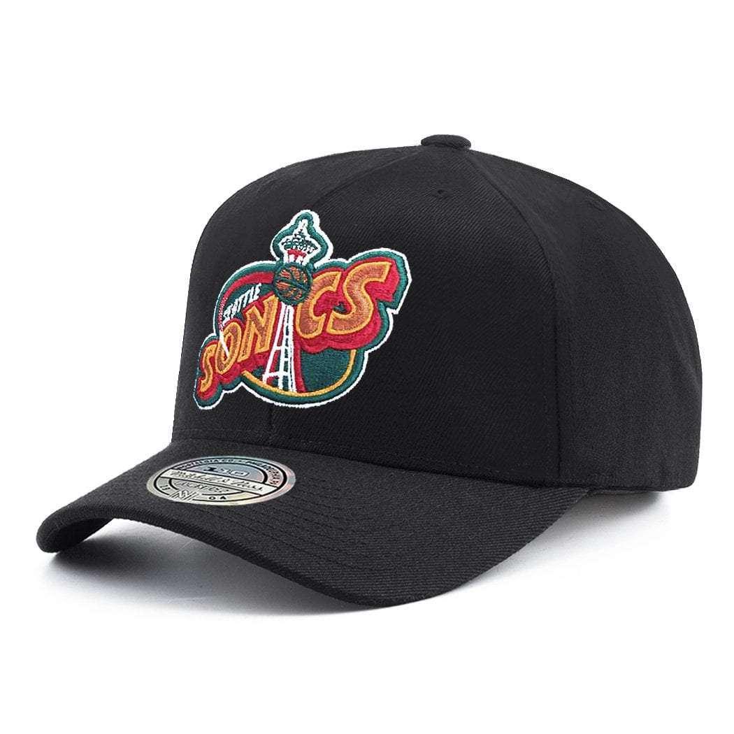 Seattle Supersonics Mitchell & Ness NBA HWC Logo 110 Snapback Hat - Black