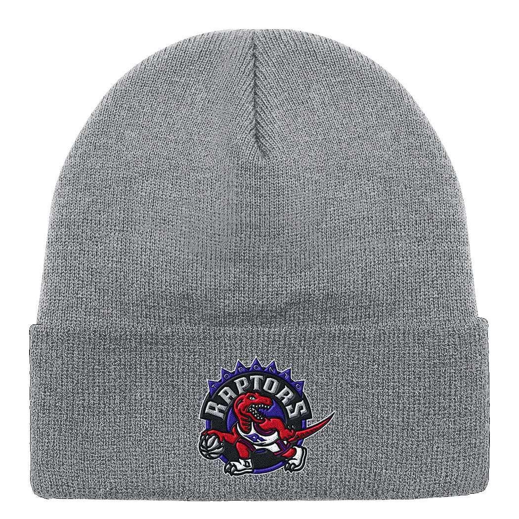 Toronto Raptors Mitchell & Ness NBA HWC Logo Cuff Knit Beanie - Grey