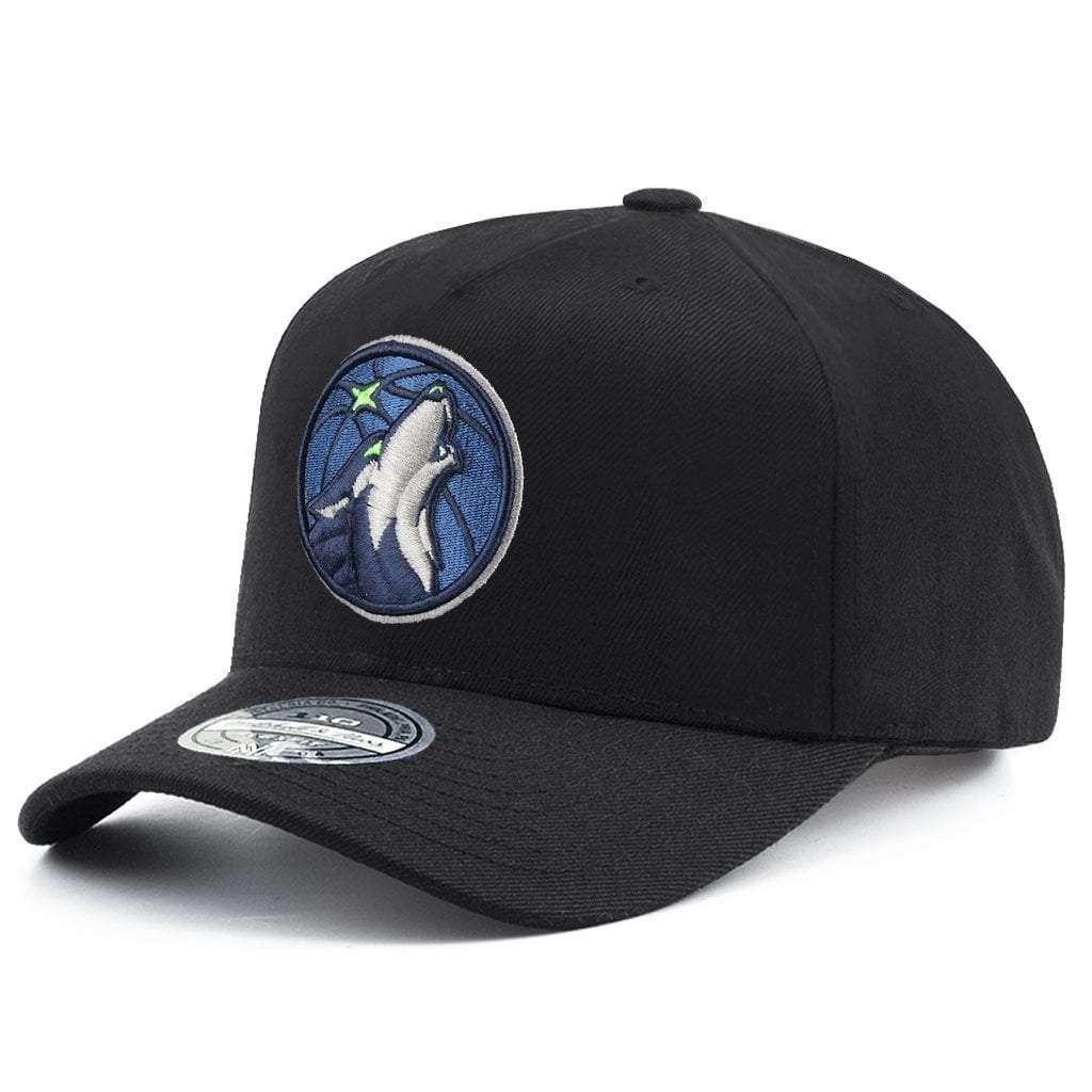 Minnesota Timberwolves Mitchell & Ness NBA 110 Logo Snapback Hat - Black