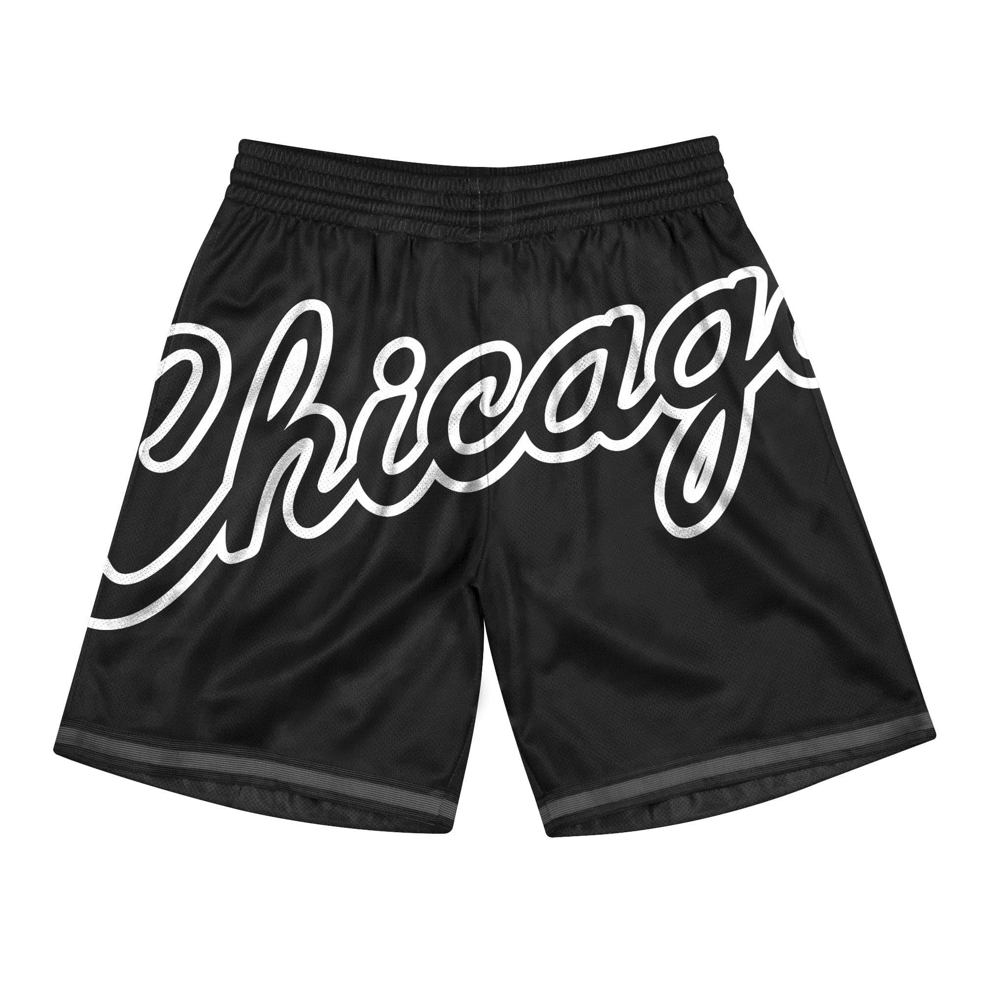 Chicago Bulls Mitchell & Ness NBA Big Face 3.0 Swingman Shorts - Black