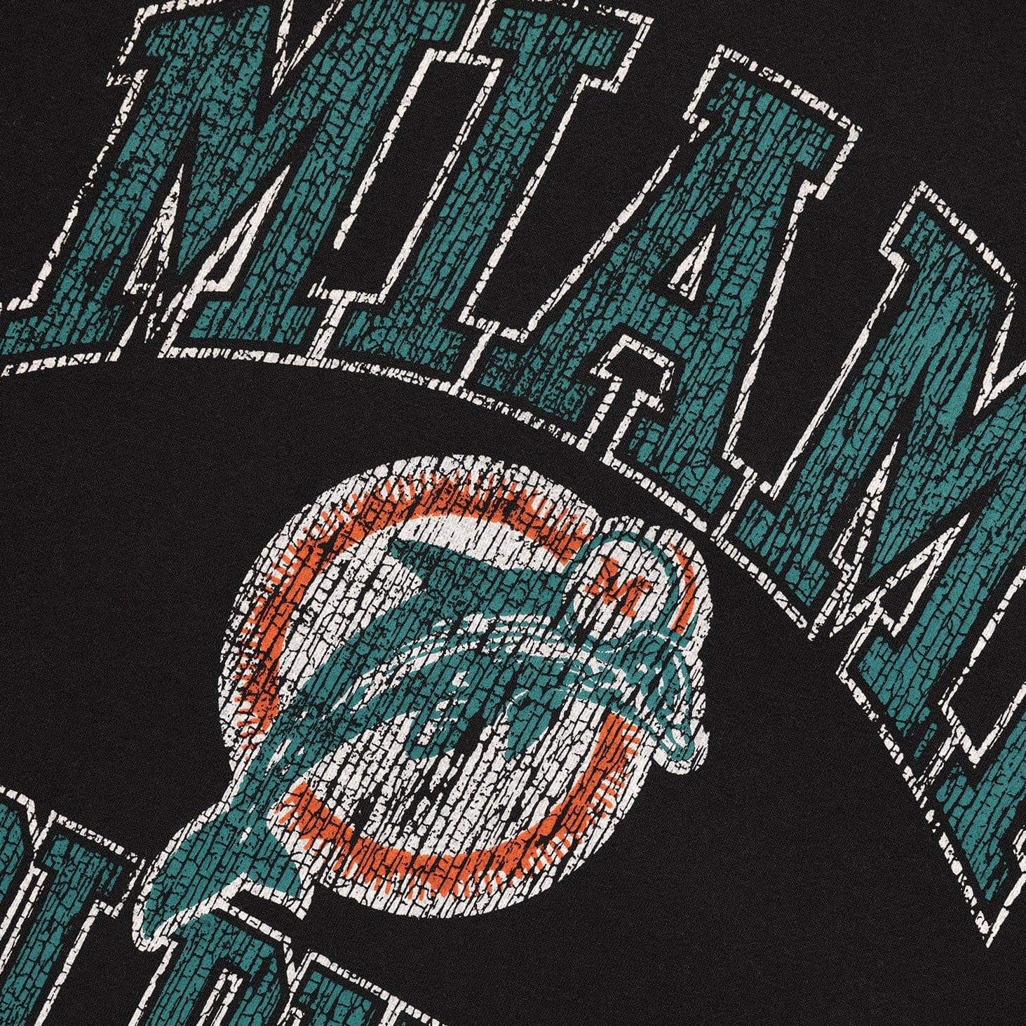 Miami Dolphins Mitchell & Ness NFL Ivy Arch Vintage Crew Jumper - Faded Black