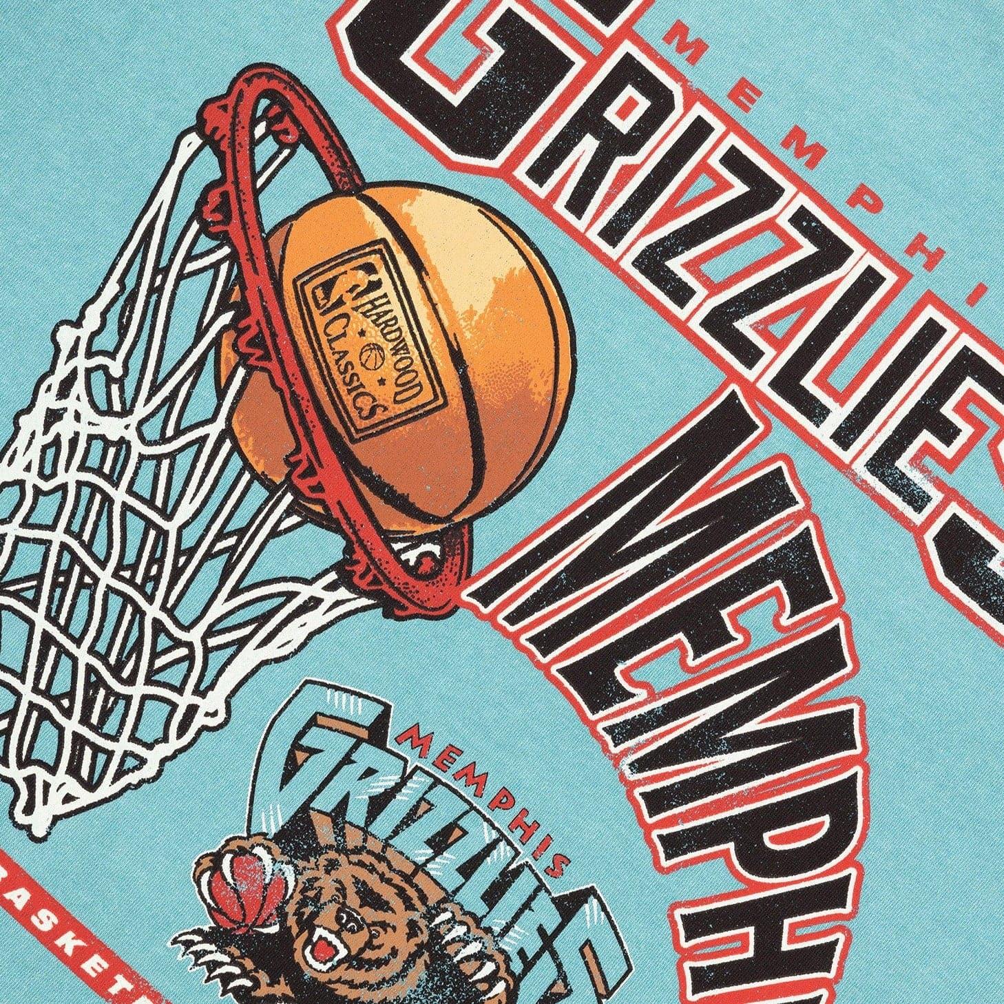 Memphis Grizzlies Mitchell & Ness NBA Hoop Vintage T-Shirt - Faded Teal