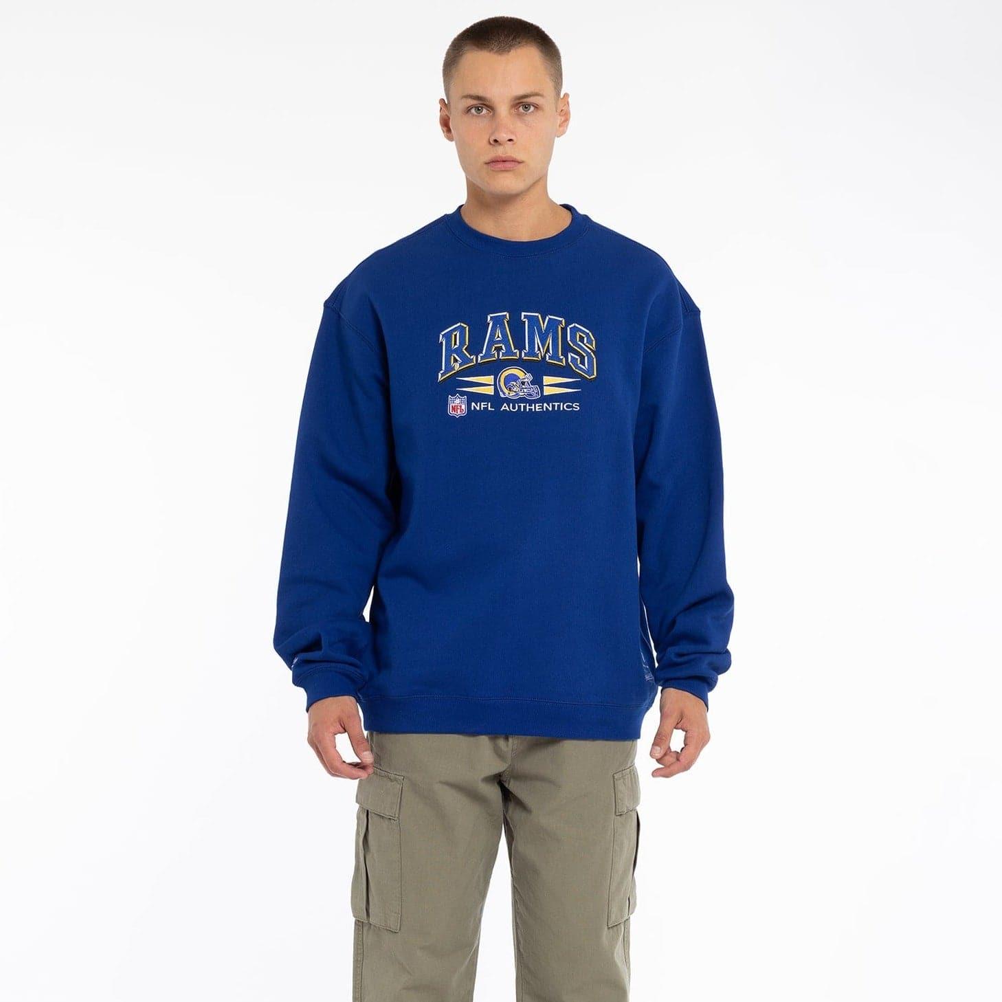 Los Angeles Rams Mitchell & Ness NFL Authentics Vintage Crew Jumper - Blue