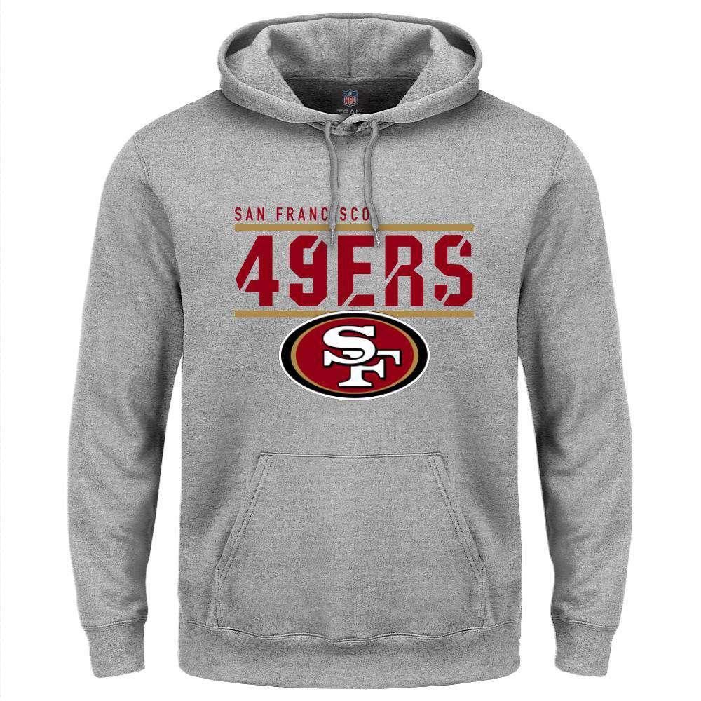 San Francisco 49ers Majestic NFL Flex Team Hoodie Jumper - Grey Marle