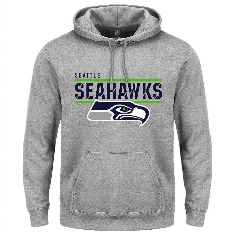 Seattle Seahawks Majestic NFL Flex Team Hoodie Jumper - Grey Marle