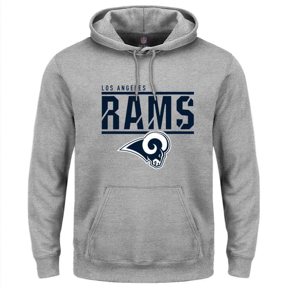 Los Angeles Rams Majestic NFL Flex Team Hoodie Jumper - Grey Marle