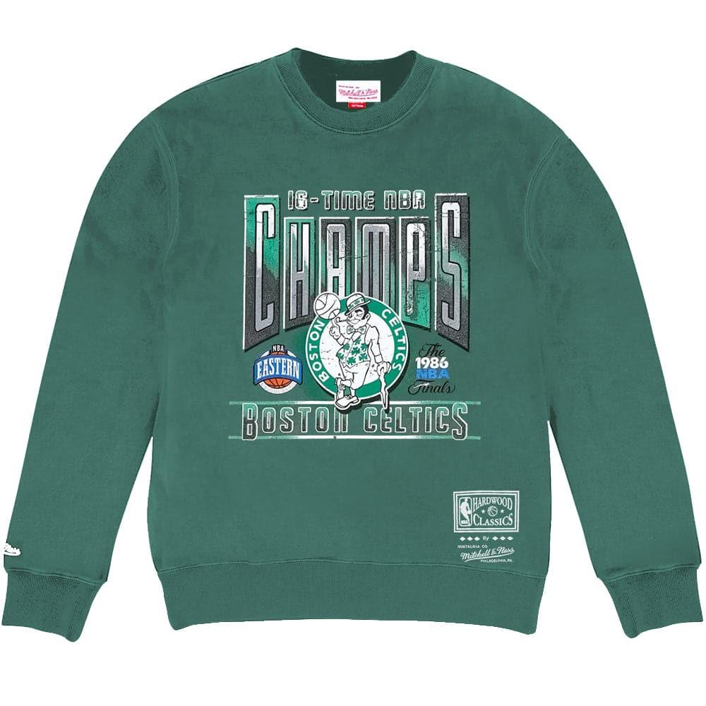 Boston Celtics Mitchell & Ness NBA Winner Takes All Vintage Crew Jumper - Green