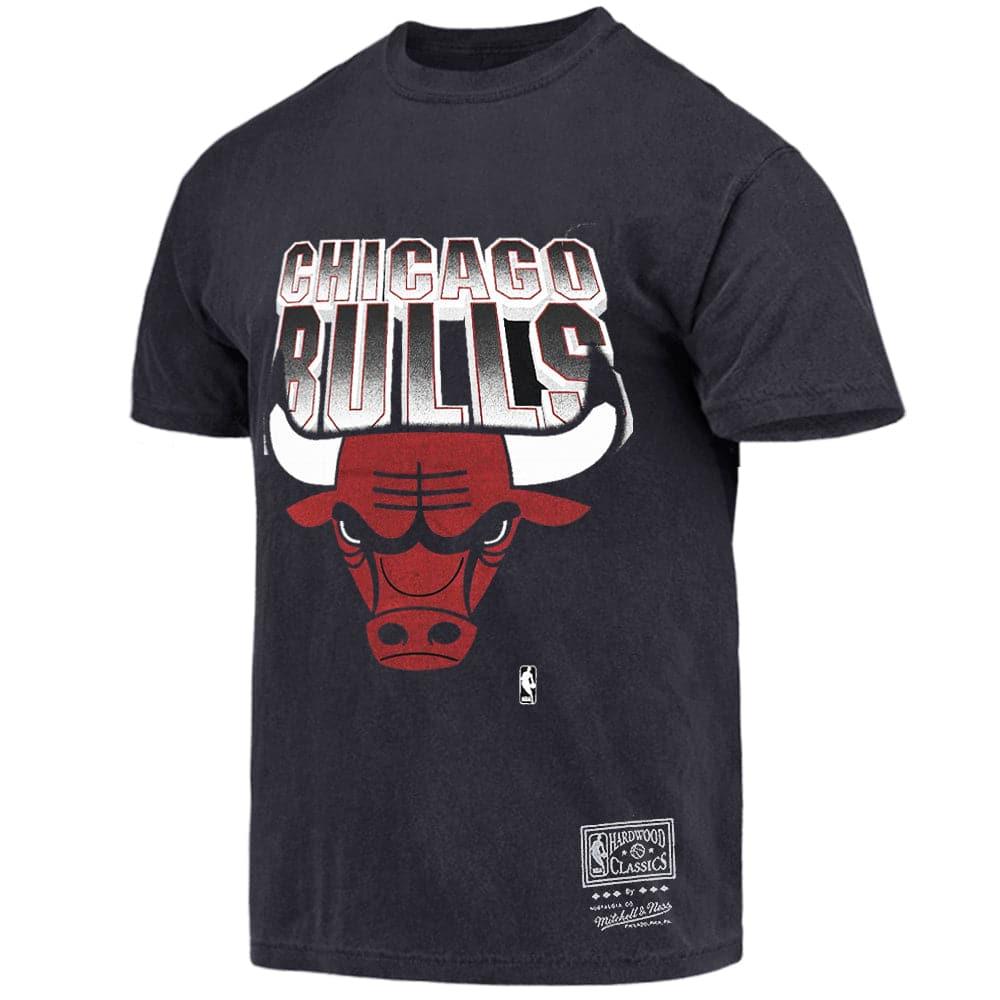 Chicago Bulls Mitchell & Ness NBA Block Blur Vintage T-Shirt - Faded Black