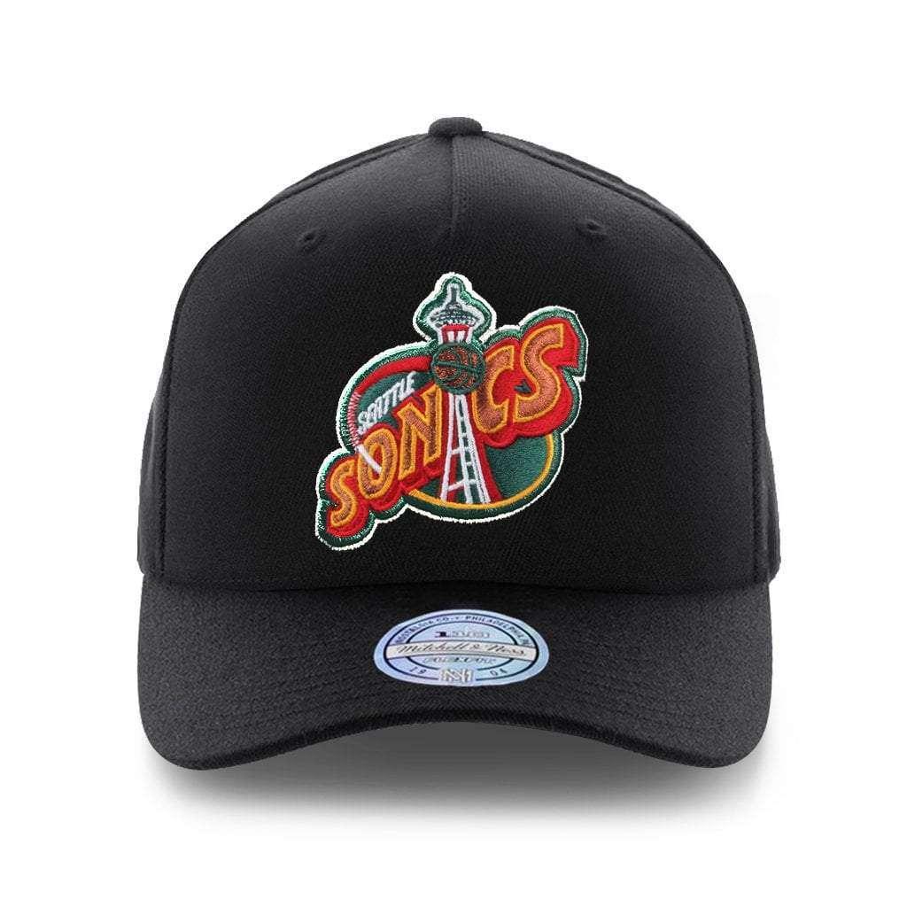 Seattle Supersonics Mitchell & Ness NBA HWC Logo 110 Snapback Hat - Black