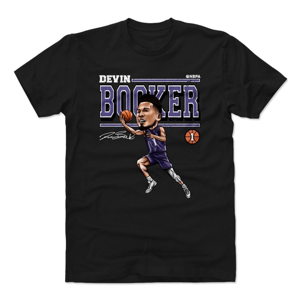 Devin Booker Phoenix Suns 500 Level NBA Cartoon T-Shirt - Black