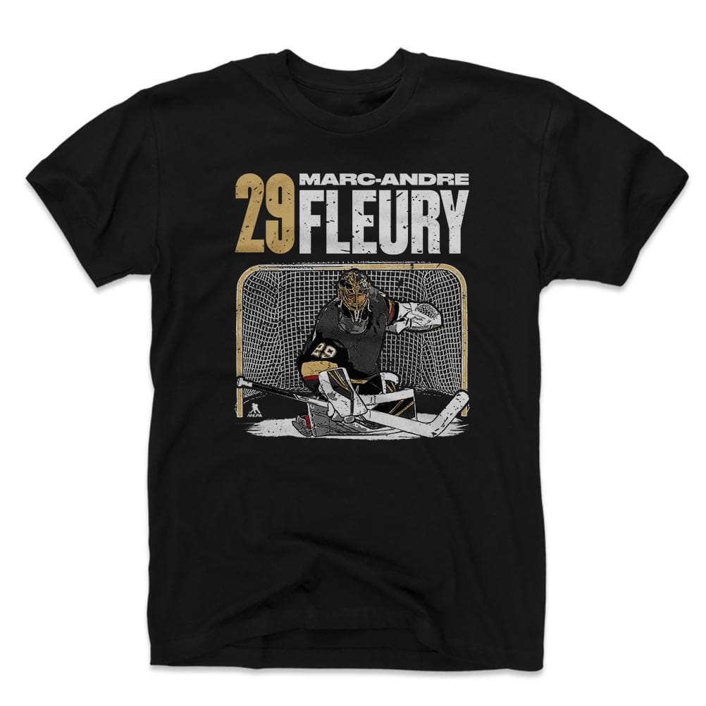 Andre Fleury Vegas Golden Knights 500 Level NHL Goalie T-Shirt - Black