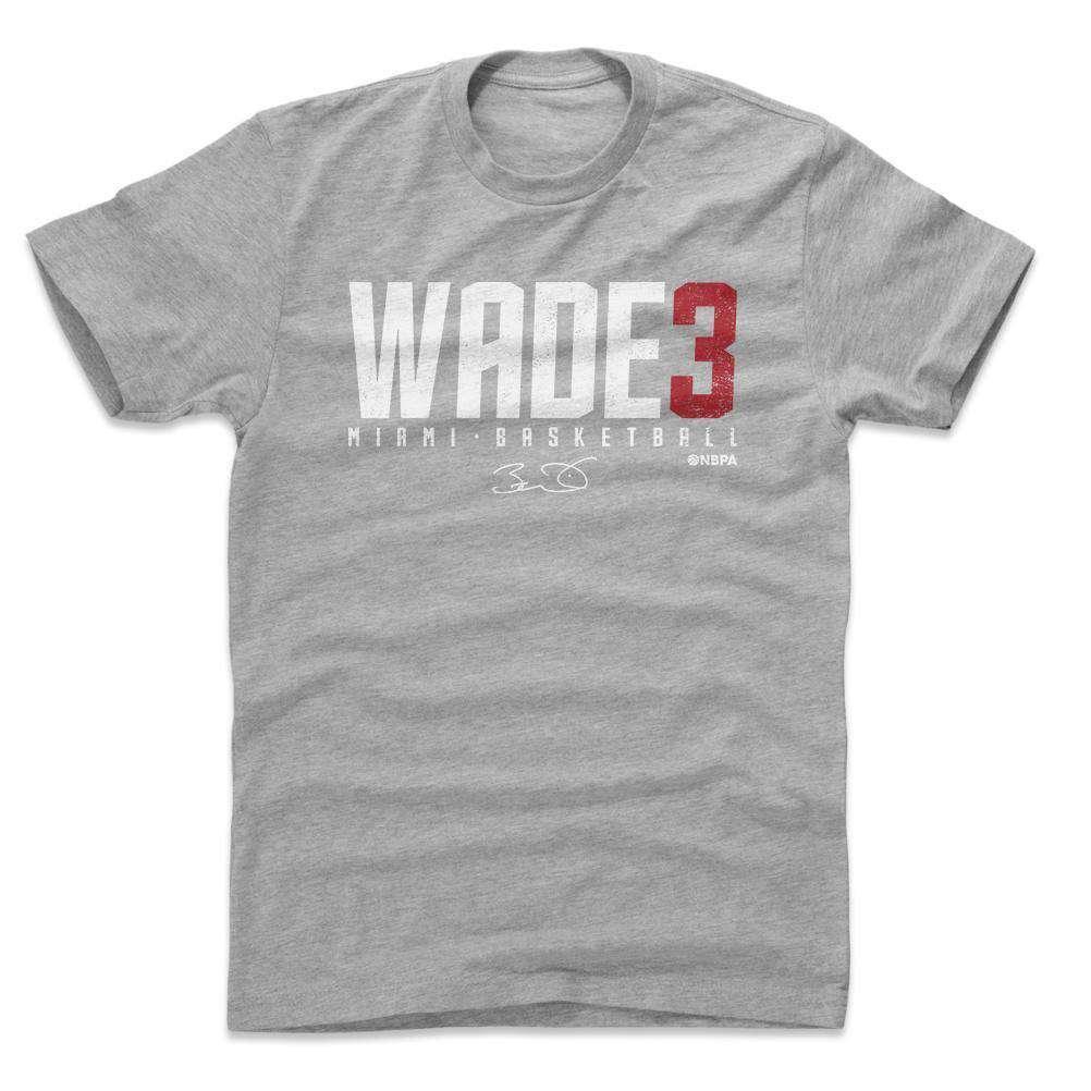 Dwyane Wade Miami Heat 500 Level NBA Name T-Shirt - Grey